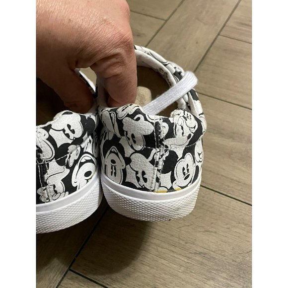 DISNEY MICKEY MOUSE WOMENS  CASUAL LOW TOP LACE  BLACK & WHITE SIZE 7 SNEAKER - Picture 4 of 8